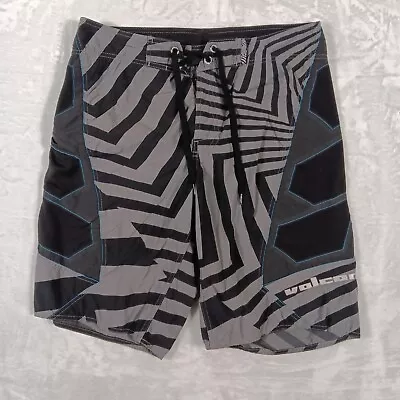 Volcom Amphibulator Boardshorts Mens Size 33 Black Swim Trunks Y2K Beach • $29.99