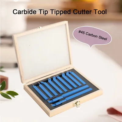 11Pcs Carbide Metal Lathe Tools/Knife Set Carbide Tip Tipped Cutter Tool • $31
