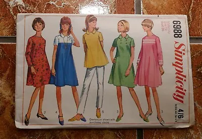 £0.99 • Buy 1960s Simplicity Dress Pattern #6988 - No Reserve
