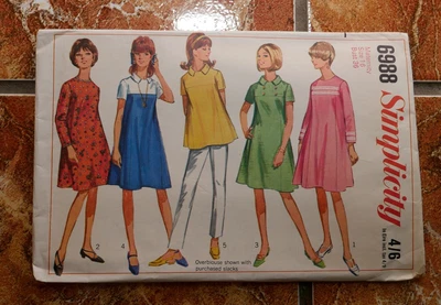 £0.99 • Buy 1960s Simplicity Dress Pattern #6988 - No Reserve