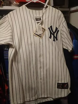 THURMAN MUNSON New York Yankees 1977 Majestic Throwback Jersey - SIZE Med • $99.99