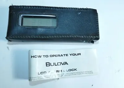 Vintage 70's Bulova Quartz LCD Travel Alarm Clock Japan With Case Needs Battery • $14.99