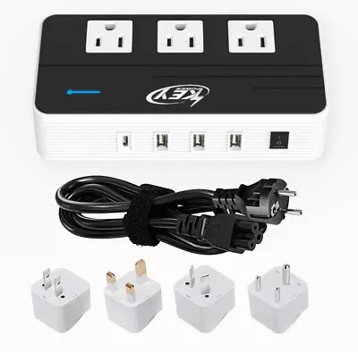 Key Power 220V To 110V Voltage Converter International Travel Adapter Europe US • $29.99