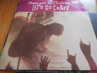 £2.50 • Buy Prince And The Revolution -  Let's Go Crazy / Take Me With You  WB 7  Single