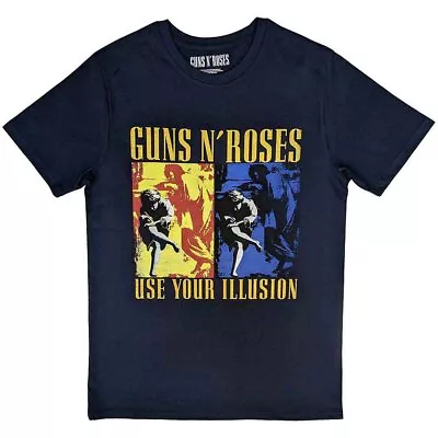 Guns N' Roses Use Your Illusion Navy Official Tee T-Shirt Mens • £17.13