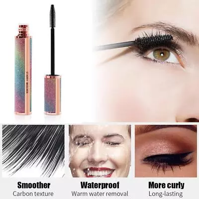 4D Silk Fiber Eyelash Mascara Extension Makeup Black Lashes Eye Waterproof S0L5 • $6.61