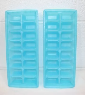 Vintage Rubbermaid Ice Cube Trays Blue #2865 USA Made Twist Pop Out LOT OF 2! • $12.95