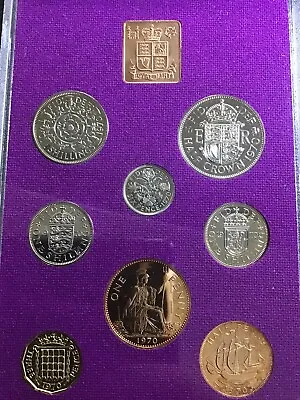 1970 UK PROOF PRE DECIMAL COIN SET LAST £SD 1/2d -1/2 Crown #4786 • £0.99