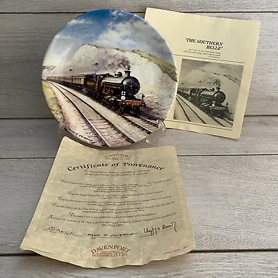 Davenport Pottery Train Collector's Plate Southern Belle By P Gribble 1416B • £19.95