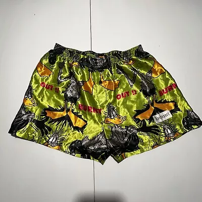 Vintage Davenport Looney Tunes Daffy Duck 1993 Silky Satin Boxer Shorts - Size M • $44.90