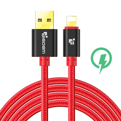 Red Short 30cm USB Charger Cable For IPhone 8 7 6S Plus SE 5 IPad IPod Original • $9.72