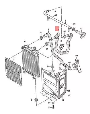 Genuine AUDI VW SEAT A3 Cabriolet Coolant Hose 5Q0121101N • $32.19