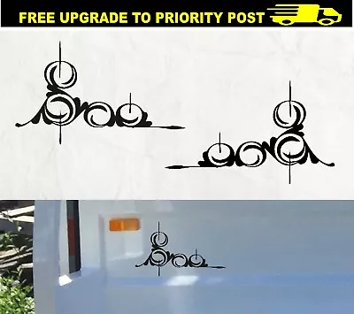 $6.90 • Buy 2x SCROLLS HORSE FLOAT Riding Racing CAR UTE TRUCK STICKERS CORNER