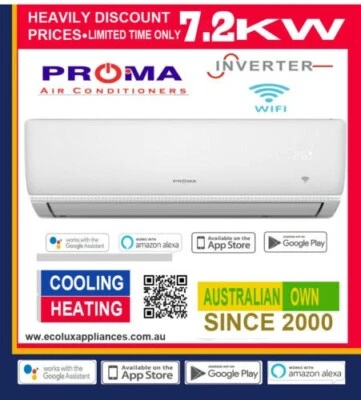 $1195 • Buy Split System Air Conditioner System - Wifi - Inverter 7.2kw