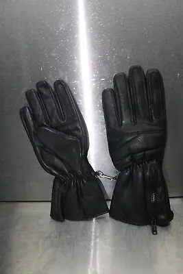 Black  Premium Men's Leather Gloves Motorcycle Gloves • $17.50