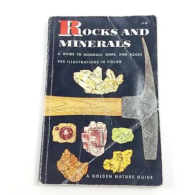 $4.86 • Buy Rocks Minerals Golden Nature Guide 1957 Paperback Book Gems Vintage