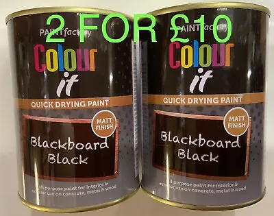 BLACKBOARD PAINT MATT FINISH Paint Factory Tin Of Paint Interior& Exterior 300ml • £10