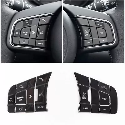 10PCS Black Alloy Steering Wheel Button For Jaguar XE XF F-PACE E-PACE F-TYPE • $25.99
