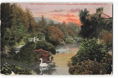 Postcard Sunset View Japanese Tea Garden Golden Gate Park Calif VTG ME2. • $3.47