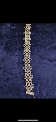 £50 • Buy Silver 925, Gate Bracelet, 3 Bar, Unusual