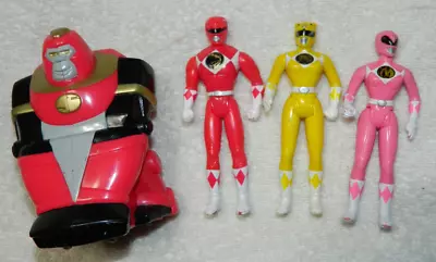 McDonalds Power Rangers The Movie 1995 LOT Red Ranger Ape Zord + Yellow + Pink • $11