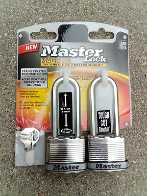 New 2-pack Master Lock Magnum 2.5  Padlocks Keyed Alike M1XTLJ Tough Cut Lock • $22.75