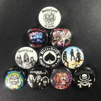 Motorhead 1  Button Pin (10 Piece) Set Heavy Metal Rock Lemmy Ace Of Spades • $7.99