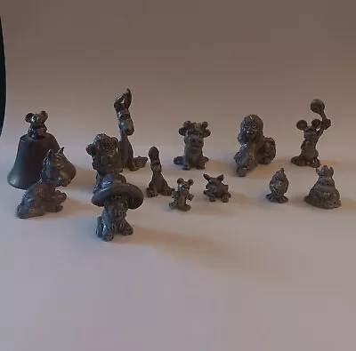 Vintage Miniature Pewter Figurines Lot Of 13 Good Condition (Some Rare) • $39.99