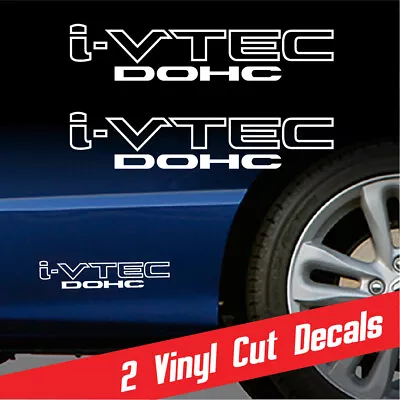 IVTEC DOHC 2X Decal Sticker Vinyl *WHITE Honda Accord Civic Acura TSX CRV • $5.45