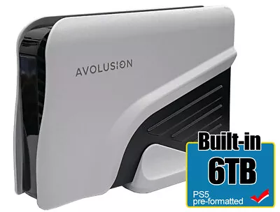 Avolusion PRO-Z Series 6TB External Gaming Hard Drive For PS5 Game Console WHITE • $89.99