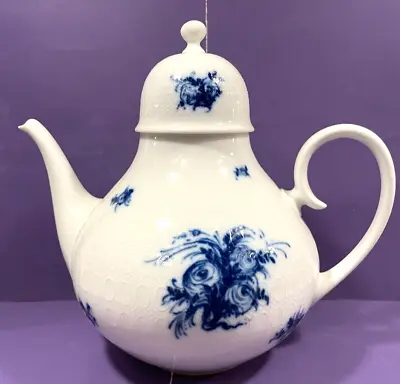 Rosenthal Blue RHAPSODY Pattern Tea Pot & Lid Flowers Floral Sprays Gorgeous! • $69.99