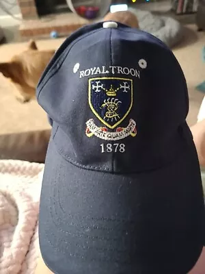 Vintage Royal Troon Golf Club Hat Imperial Headwear USA Made Blue Baseball Cap • $12