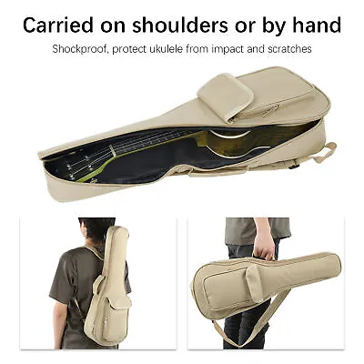$24.48 • Buy Ukulele Carry Bag Case Guitar Parts Musical Instrument Accessories Beige DY9