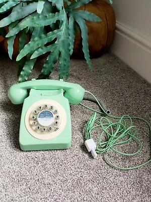 Retro WILD & WOLF 746 Phone - 1960s Style Corded Telephone -Pale Green/Mint • £29.99