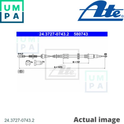 CABLE PARKING BRAKE FOR OPEL CORSA/Hatchback/Van/Caravan/STATION/WAGON/SWING • $60.85