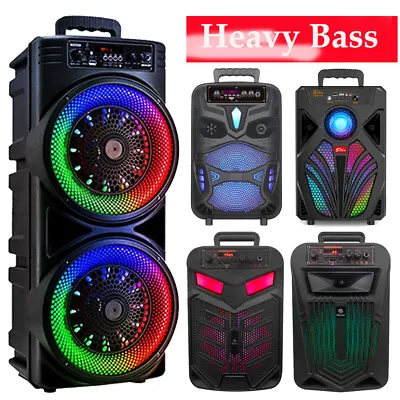 Portable Bluetooth 5.0 Speaker Stereo Subwoofer Heavy Bass Sound System Mic • $56.99