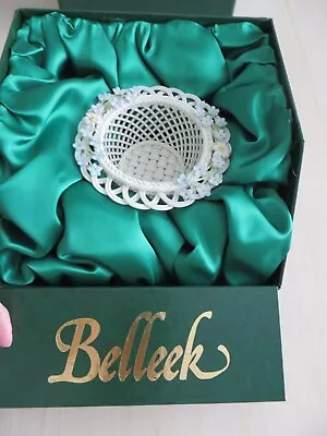 £20 • Buy Belleek China Woven Lattice Work Basket With Flowers  New