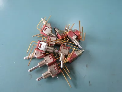 C&K  T103MH9AVBE Qty Of 10 Per Lot  Toggle Switch SPDT Through Hole Right Angle • $65