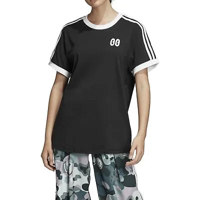 $15 • Buy Adidas Originals Women's Short Sleeve Casual Tee T-Shirt - Black - Clearance
