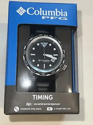 Columbia Timing Backcaster Pfg Watch.  SS Back Black 100 Meter Water Resistant • $99