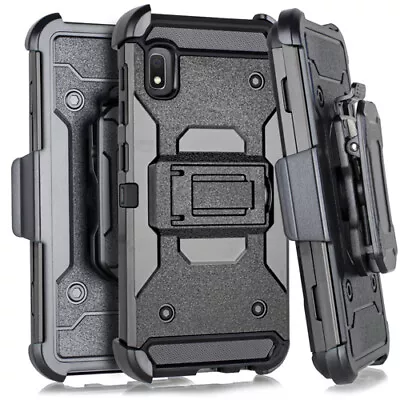 For Samsung Galaxy A10E Heavy Duty Hybrid Holster Case Belt Clip Cover Kickstand • $10.95