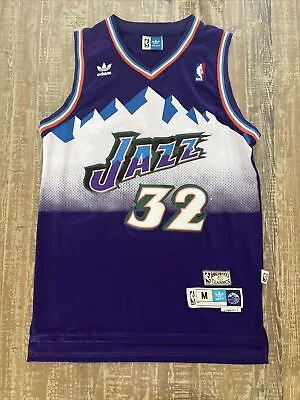 Utah Jazz Vintage Throwback Jersey Karl Malone Adidas Medium Hardwood Classics • $34.95