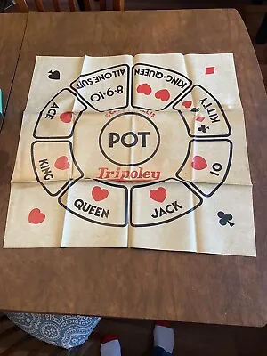 Tripoley Michigan Rummy Royal Game Mat Sheet Board ~ Vintage  ~ Cadaco Ellis • $22.50