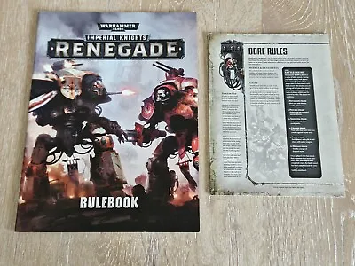 Warhammer 40000 RENEGADE Rulebook 40K Imperial KNIGHTS & Core Rules • £11.50