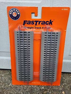 Lionel O Scale Model Train 6-12032 FasTrack Straight Track 4-Pack- NOS • $28.99