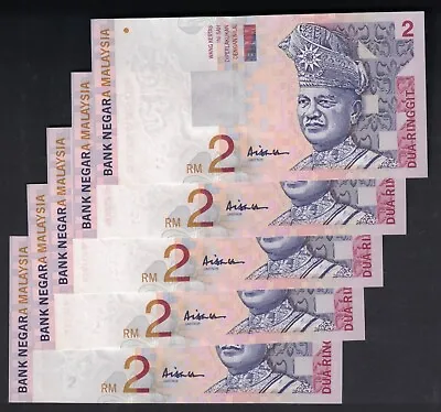 CRISP UNC++ Malaysia 2 Ringgit 1999 10th Series P40c Sign Ali Abu Hassan • $7.99