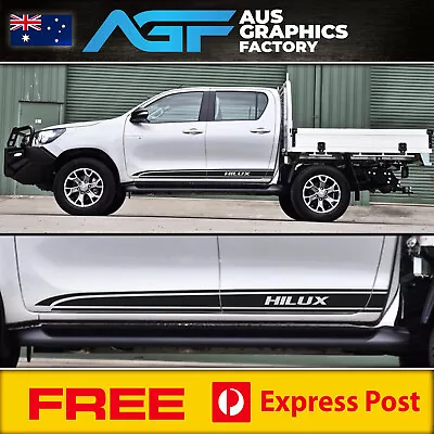 Toyota Hilux 2000 - 2023 Side Stripes Sticker Decal Kit SUIT Dual Cab N6 N70 N80 • $69