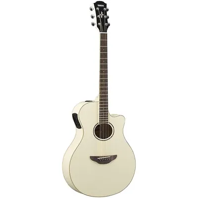 Yamaha APX600 Thinline Acoustic-Electric Guitar Rosewood Fretboard Vintage White • $299.99