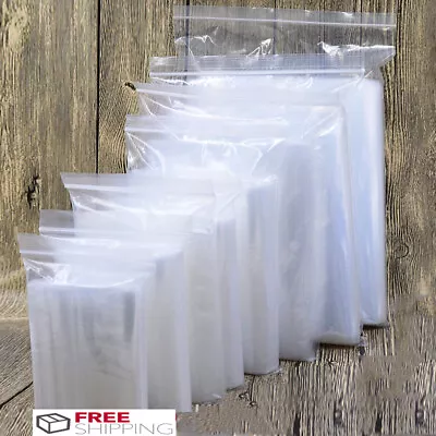 100x 2-Mil Clear Reclosable Zip Plastic Lock Bags Poly Jewelry Zipper Baggies • $9.49