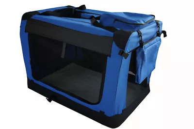 Folding Pet Soft Crate Portable Dog Cat Carrier Travel Cage Kennel 5 Size • $109.99